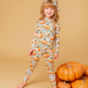 Baby Kids Bamboo Pajamas — Fall Era Long Sleeve Pajama Set — Image 1