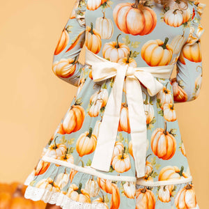 Baby Kids Bamboo Pajamas — Fall Era Long Sleeve Party Dress & Shorts Set — Image 1