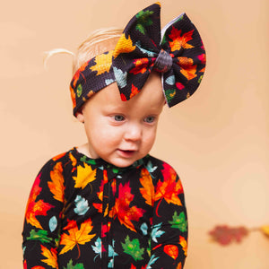 Baby Kids Bamboo Pajamas — Fallow The Leader Biggie Bow — Image 1