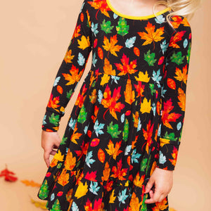 Baby Kids Bamboo Pajamas — Fallow The Leader Long Sleeve Dress & Shorts Set — Image 1