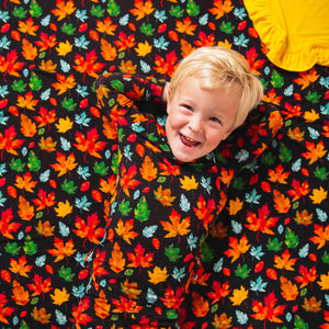 Baby Kids Bamboo Pajamas — Fallow The Leader Ruffle Bum Bum Blanket — Image 1