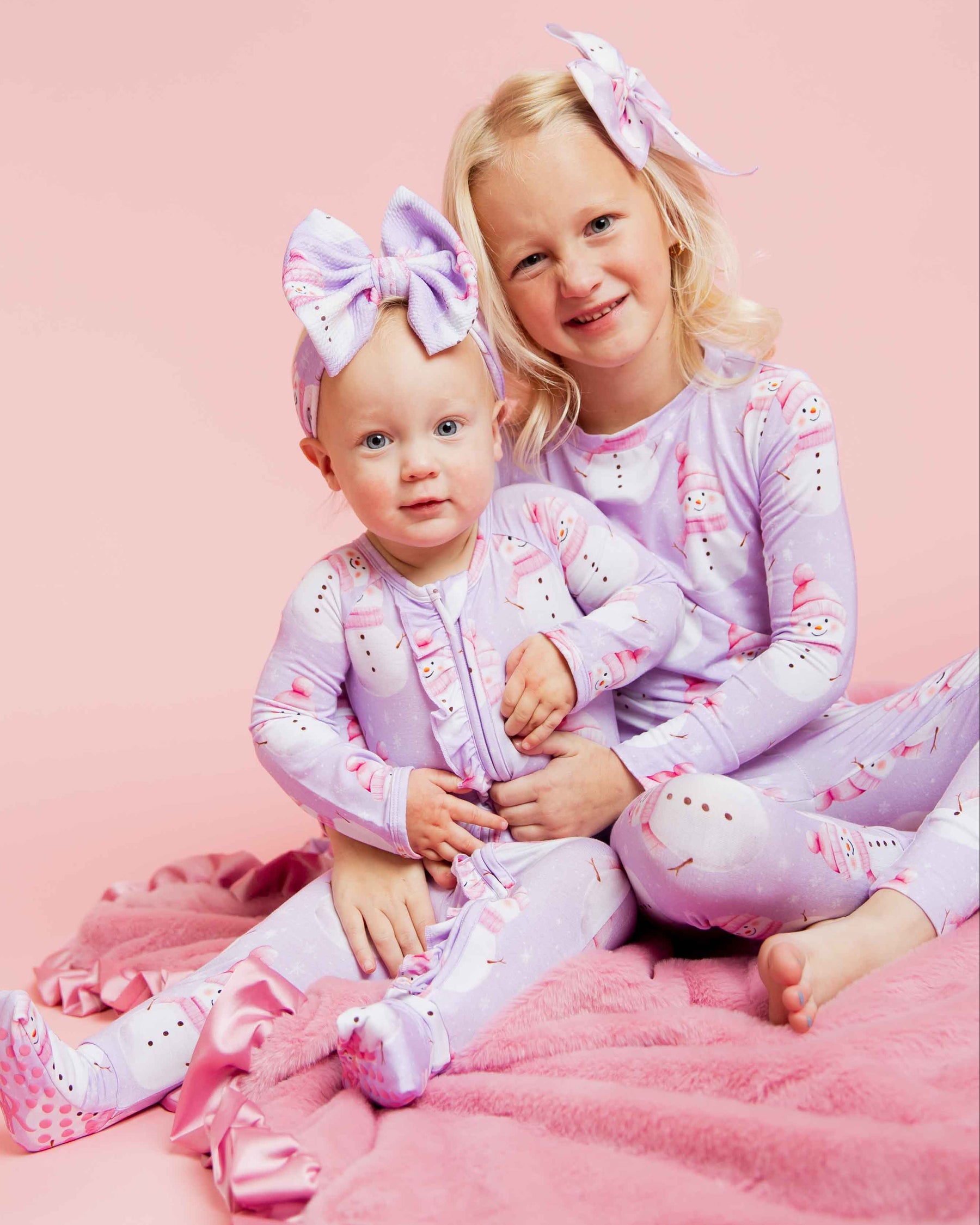 Baby Kids Bamboo Pajamas — Feelin' Snow Pretty Convertible Ruffle Romper — Image 7