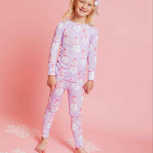 Baby Kids Bamboo Pajamas — Feelin' Snow Pretty Long Sleeve Pajama Set — Image 1