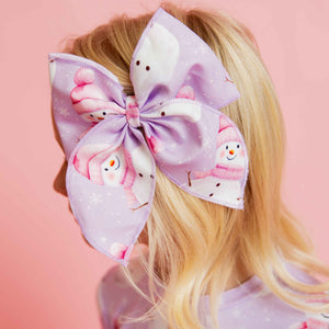 Baby Kids Bamboo Pajamas — Feelin' Snow Pretty Woven Alligator Clip — Image 1