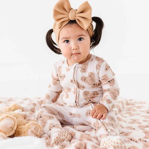 Bums & Roses - Baby & Kids Bamboo Pajamas - Bear Hugs Footie - Cloud Plush Bamboo - Image 1