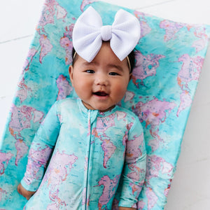 Baby Kids Bamboo Pajamas — For What It's Earth Changing Pad Cover — Image 1