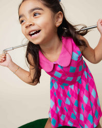 Baby Kids Bamboo Pajamas — Fore The Love Girls Collared Dress & Shorts Set — Image 1