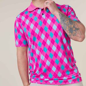 Baby Kids Bamboo Pajamas — Fore The Love Men's Polo — Image 1