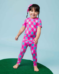Baby Kids Bamboo Pajamas — Fore The Love Short Sleeve Pajama Set — Image 1