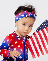 Baby Kids Bamboo Pajamas — Stars Aligned Headwrap — Image 1