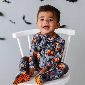 Bums & Roses - Baby & Kids Bamboo Pajamas - Fright Club Footie - Image 1