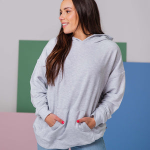 Baby Kids Bamboo Pajamas — Heather Grey Adult Unisex Hoodie — Image 1