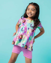 Baby Kids Bamboo Pajamas — Gabby's Dollhouse™ Short Sleeve Empire Waist Top & Shorts Set — Image 1
