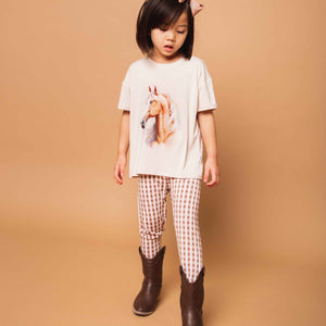 Baby Kids Bamboo Pajamas — Gingham Style Bamboo Leggings — Image 1