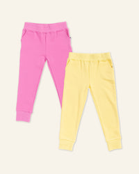 Baby Kids Bamboo Pajamas — Girls Jogger Sweatpants Bundle — Image 1