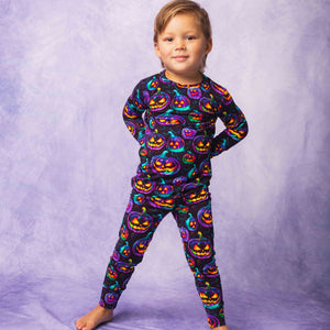 Baby Kids Bamboo Pajamas — Glow Getter Long Sleeve Pajama Set — Image 1