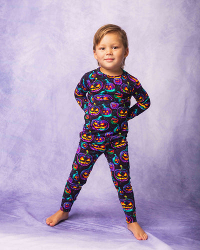 Baby Kids Bamboo Pajamas — Glow Getter Long Sleeve Pajama Set — Image 1