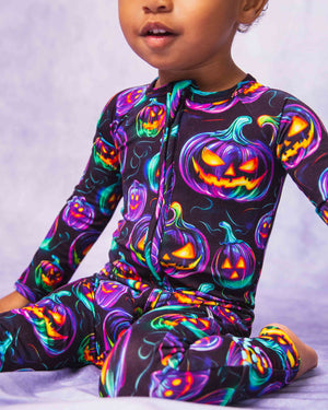 Baby Kids Bamboo Pajamas — Glow Getter Convertible Romper — Image 8