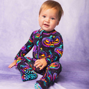Baby Kids Bamboo Pajamas — Glow Getter Footie — Image 1