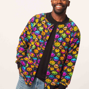 Baby Kids Bamboo Pajamas — Glow Hard or Glow Home Adult Bomber Jacket — Image 1