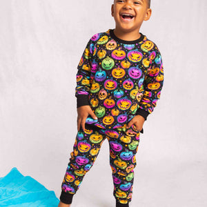 Baby Kids Bamboo Pajamas — Glow Hard or Glow Home Jogger Set — Image 1