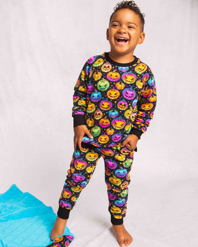 Baby Kids Bamboo Pajamas — Glow Hard or Glow Home Jogger Set — Image 1