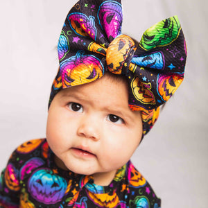 Baby Kids Bamboo Pajamas — Glow Hard or Glow Home Biggie Bow — Image 1