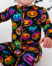 Baby Kids Bamboo Pajamas — Glow Hard or Glow Home Footie — Image 1