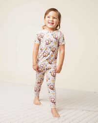 Baby Kids Bamboo Pajamas — Go Bananas Short Sleeve Pajama Set — Image 1