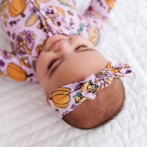 Bums & Roses - Baby & Kids Bamboo Pajamas - Gobble 'til You Wobble Headwrap - Pink - Image 1