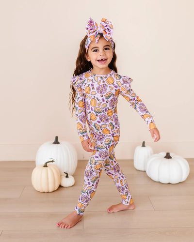 Bums & Roses - Baby & Kids Bamboo Pajamas - Gobble 'til You Wobble Two-Piece Pajama Set - Pink - Image 1