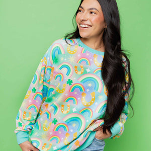 Baby Kids Bamboo Pajamas — Good As Gold Adult Unisex Crew Neck Sweatshirt — Image 1