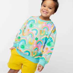 Baby Kids Bamboo Pajamas — Good As Gold Crew Neck Sweatshirt — Image 1