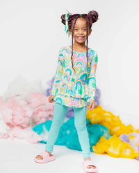 Baby Kids Bamboo Pajamas — Good As Gold Long Sleeve Top & Tights Set — Image 1