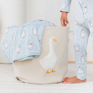 Baby Kids Bamboo Pajamas — Goose on the Loose Basket — Image 1