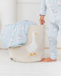 Baby Kids Bamboo Pajamas — Goose on the Loose Basket — Image 1