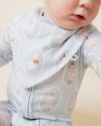 Baby Kids Bamboo Pajamas — Goose on the Loose Bib — Image 1