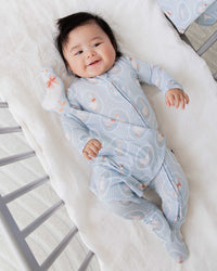Baby Kids Bamboo Pajamas — Goose on the Loose Footie — Image 1