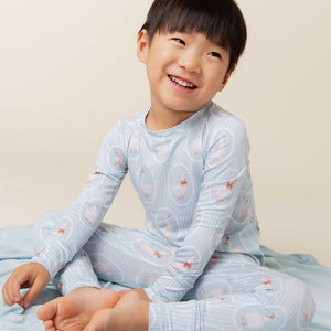 Baby Kids Bamboo Pajamas — Goose on the Loose Long Sleeve Pajama Set — Image 1