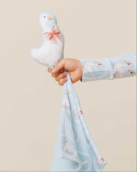 Baby Kids Bamboo Pajamas — Goose on the Loose Lovey — Image 1