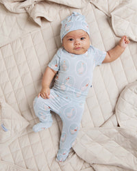 Baby Kids Bamboo Pajamas — Goose on the Loose Infant Layette Set — Image 1