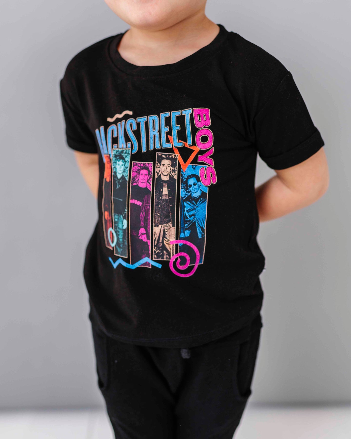 Backstreet Boys Red Lines Logo T-Shirt - Juniors Fitted Tee