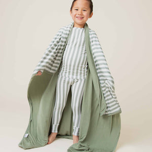 Baby Kids Bamboo Pajamas — Grow With The Flow Bum Bum Blanket — Image 1