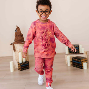 Baby Kids Bamboo Pajamas — Harry Potter™ Gryffindor Jogger Set — Image 1