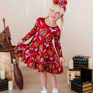 Bums & Roses - Baby & Kids Bamboo Pajamas - PRESALE - Harry Potter™ Girls Dress & Shorts Set - Image 1