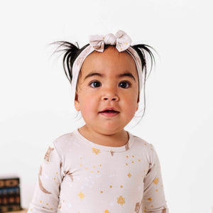 Baby Kids Bamboo Pajamas — Harry Potter™ Hedwig’s Flight Headwrap — Image 1