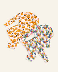 Boo-tiful Blooms & Pumpkin About You Pajama Set Bundle