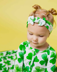 Baby Kids Bamboo Pajamas — Happy Go Lucky Headwrap — Image 1