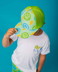 Baby Kids Bamboo Pajamas — Happy Surge Hat — Image 1