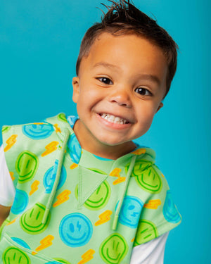 Baby Kids Bamboo Pajamas — Happy Surge Hooded T-Shirt & Shorts Set — Image 7